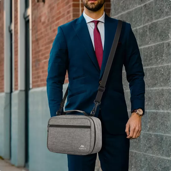 MATEIN Smell Proof Bag Odor Proof Bags Stash Box Container with Combination Lock Travel Storage Case with Detachable Shoulder Strap Scent Proof Bag Gifts for Men amp WomenGrey