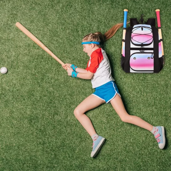 MATEIN Softball Bag Lightweight Baseball Bat Backpack with Shoe Compartment Baseball Bag with Fence Hook for TBall Bat amp Equipment Softball Gift Catchers Bags for Women Fit Batting Glove HelmetPink