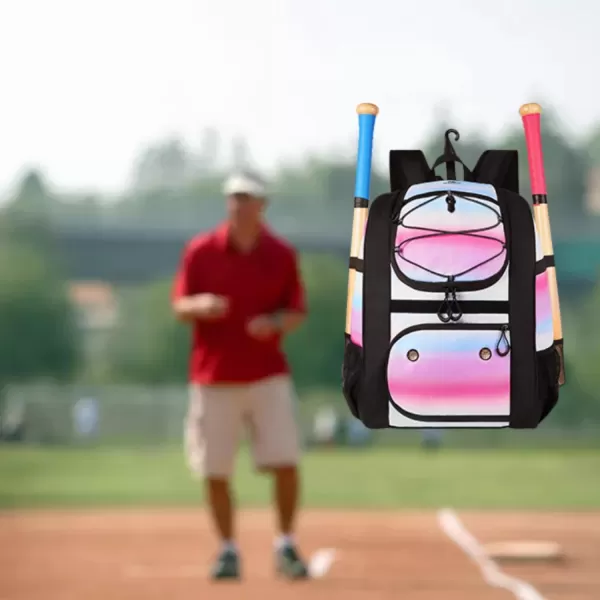 MATEIN Softball Bag Lightweight Baseball Bat Backpack with Shoe Compartment Baseball Bag with Fence Hook for TBall Bat amp Equipment Softball Gift Catchers Bags for Women Fit Batting Glove HelmetPink