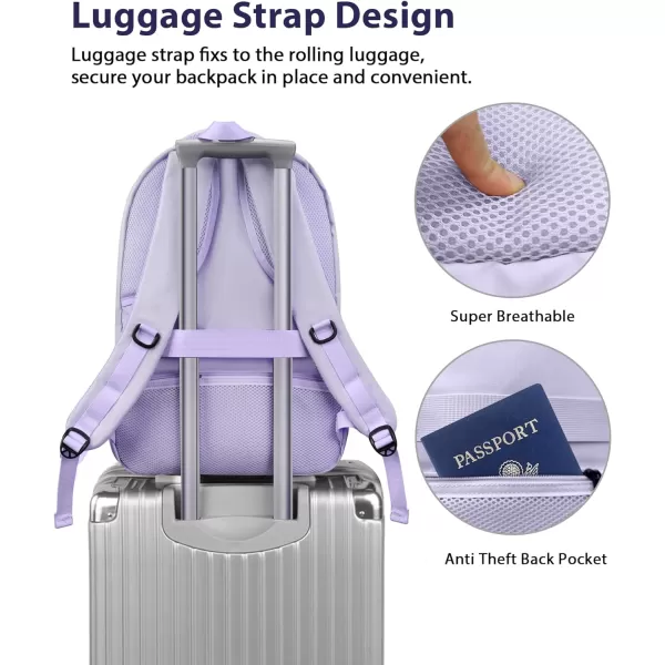 MATEIN Travel Laptop Backpack 17 inch Business Flight Approved Carry On Backpack TSA Large Travel Backpack for Women Men with USB Charger Port and Luggage Sleeve Durable College Rucksack Grey17 Inch Purple