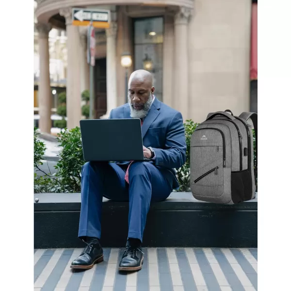 MATEIN Travel Laptop Backpack 17 inch Business Flight Approved Carry On Backpack TSA Large Travel Backpack for Women Men with USB Charger Port and Luggage Sleeve Durable College Rucksack Grey17 Inch Grey