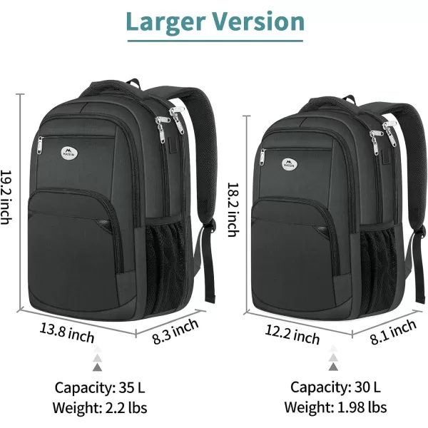 MATEIN Travel Laptop Backpack for Men Water Resistant AntiTheft Bag with USB Charging Port Fits 156 Inch Computer Sturdy Work Business Backpacks for Men Women Gifts Lightweight Casual Daypack17inchBlack