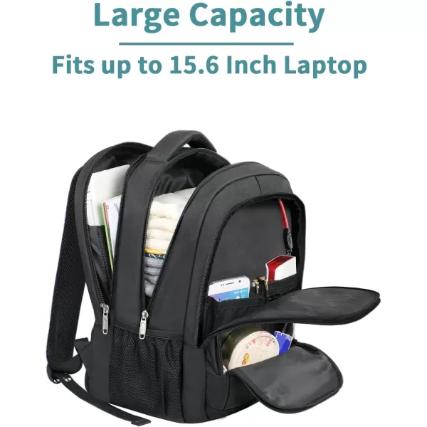 MATEIN Travel Laptop Backpack for Men Water Resistant AntiTheft Bag with USB Charging Port Fits 156 Inch Computer Sturdy Work Business Backpacks for Men Women Gifts Lightweight Casual Daypack156inchBlack