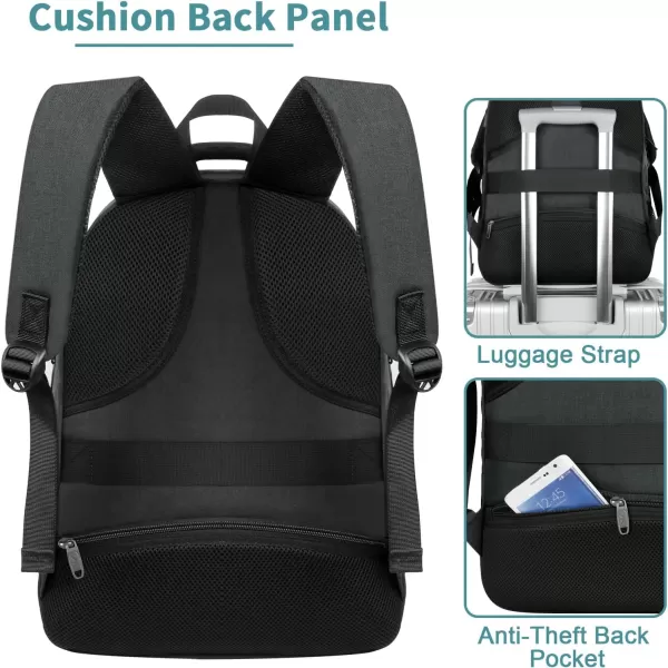 MATEIN Travel Laptop Backpack for Men Water Resistant AntiTheft Bag with USB Charging Port Fits 156 Inch Computer Sturdy Work Business Backpacks for Men Women Gifts Lightweight Casual Daypack17inchBlack