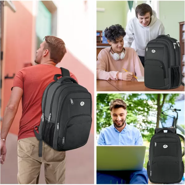 MATEIN Travel Laptop Backpack for Men Water Resistant AntiTheft Bag with USB Charging Port Fits 156 Inch Computer Sturdy Work Business Backpacks for Men Women Gifts Lightweight Casual Daypack17inchBlack