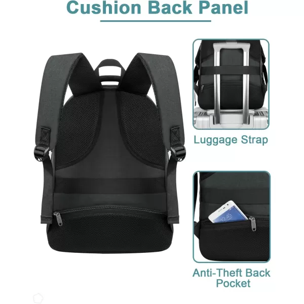 MATEIN Travel Laptop Backpack for Men Water Resistant AntiTheft Bag with USB Charging Port Fits 156 Inch Computer Sturdy Work Business Backpacks for Men Women Gifts Lightweight Casual Daypack156inchBlack