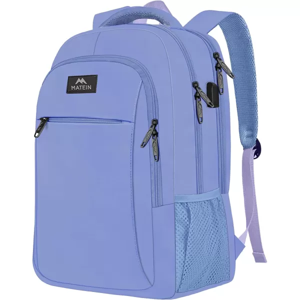 Matein Travel Laptop Backpack Business Anti Theft Slim Durable Laptops Backpack with USB Charging Port Water Resistant College School Computer Bag Gifts for Men amp Women Fits 156 Inch Notebook Grey14 Inch Periwinkle Blue