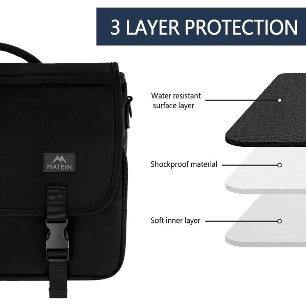 Messenger Bag for Men Women Briefcases Lightweight Mens Laptop 156 inch Water Resistant Crossbody College Satchel Bags Computer Work Office with Shoulder Strap Mens Gift Ideas BlackBlack156inch