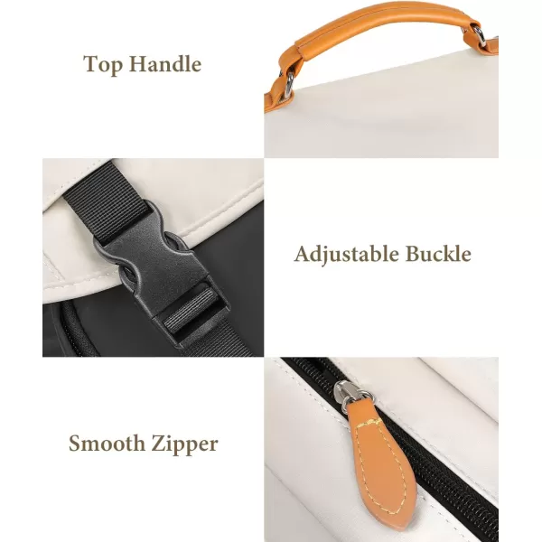 Messenger Bag for Men Women Briefcases Lightweight Mens Laptop 156 inch Water Resistant Crossbody College Satchel Bags Computer Work Office with Shoulder Strap Mens Gift Ideas BlackWhite