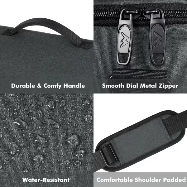 Messenger Bag for Men Women Briefcases Lightweight Mens Laptop 156 inch Water Resistant Crossbody College Satchel Bags Computer Work Office with Shoulder Strap Mens Gift Ideas BlackDark Grey