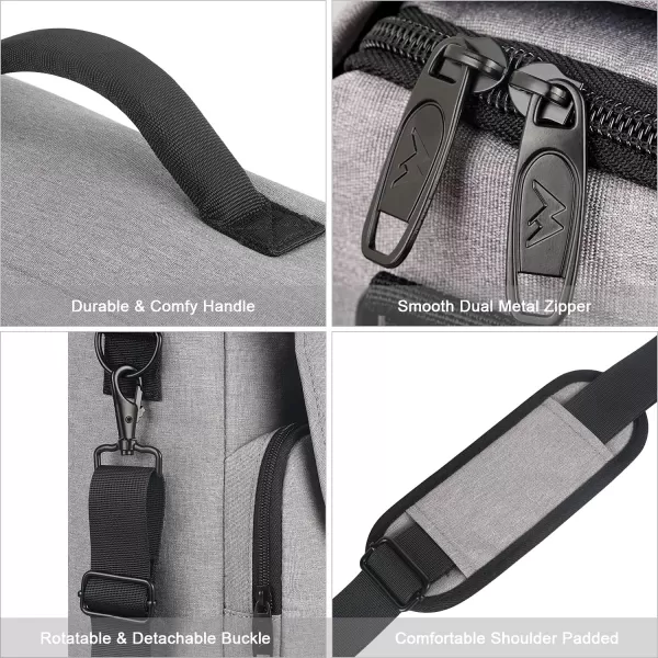Messenger Bag for Men Women Briefcases Lightweight Mens Laptop 156 inch Water Resistant Crossbody College Satchel Bags Computer Work Office with Shoulder Strap Mens Gift Ideas BlackGrey