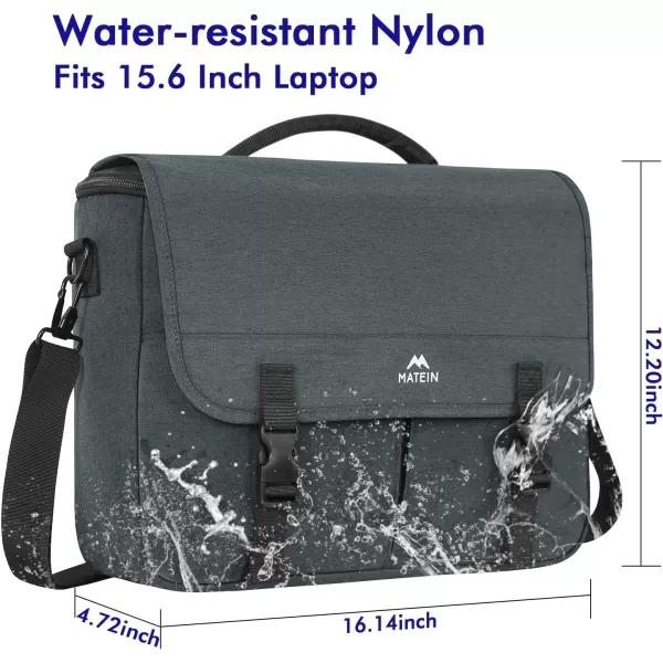 Messenger Bag for Men Women Briefcases Lightweight Mens Laptop 156 inch Water Resistant Crossbody College Satchel Bags Computer Work Office with Shoulder Strap Mens Gift Ideas BlackDark Grey