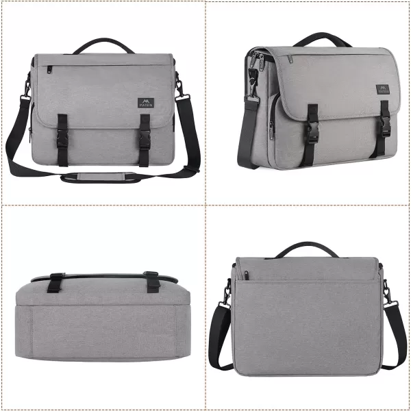Messenger Bag for Men Women Briefcases Lightweight Mens Laptop 156 inch Water Resistant Crossbody College Satchel Bags Computer Work Office with Shoulder Strap Mens Gift Ideas BlackGrey