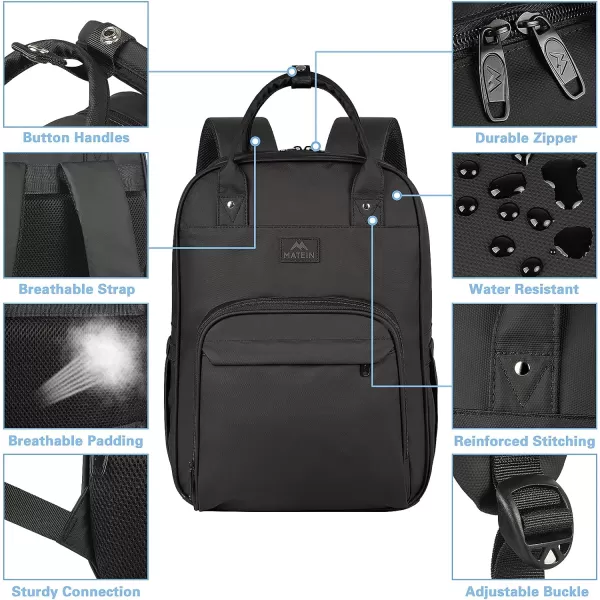 Nurse Backpack for Women Water Resistant School Laptop Bookbag with Removable Organizer for Nursing Students Durable Medical Clinical College Computer Bag for Travel Work Home Visits Black17 Inch
