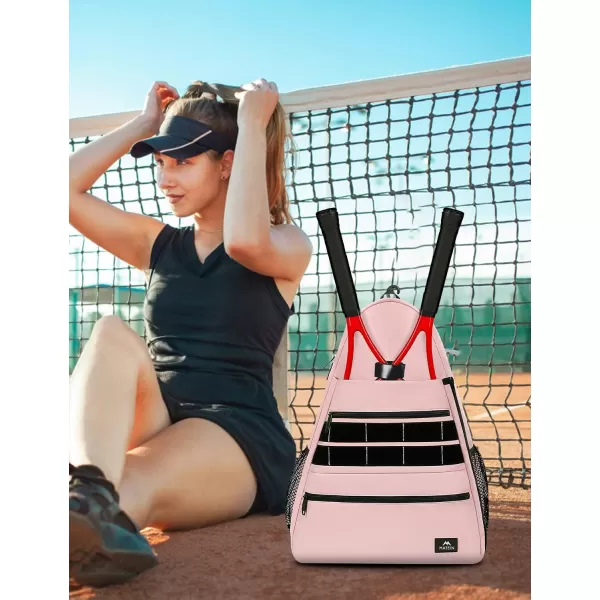 Tennis Bags for Men amp Women Large Waterproof Durable Tennis Backpack with Ventilated Shoe Compartment Hold Tennis Racket Pickleball Paddles Badminton Rackets and Balls Accessories Tennis Gift BagsPink