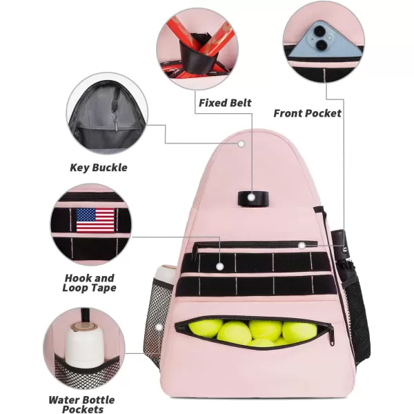 Tennis Bags for Men amp Women Large Waterproof Durable Tennis Backpack with Ventilated Shoe Compartment Hold Tennis Racket Pickleball Paddles Badminton Rackets and Balls Accessories Tennis Gift BagsPink