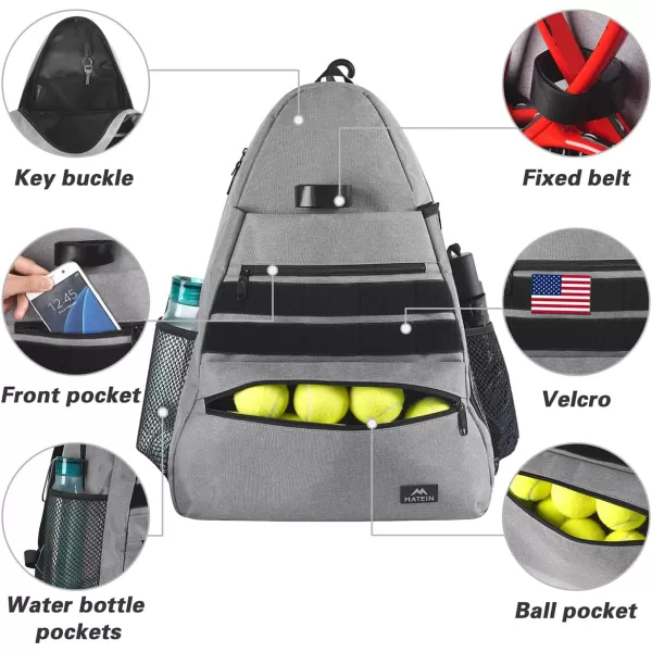 Tennis Bags for Men amp Women Large Waterproof Durable Tennis Backpack with Ventilated Shoe Compartment Hold Tennis Racket Pickleball Paddles Badminton Rackets and Balls Accessories Tennis Gift BagsGrey
