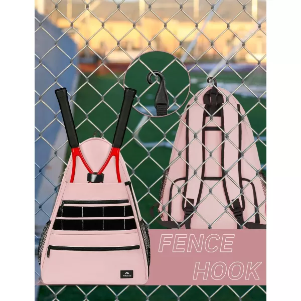 Tennis Bags for Men amp Women Large Waterproof Durable Tennis Backpack with Ventilated Shoe Compartment Hold Tennis Racket Pickleball Paddles Badminton Rackets and Balls Accessories Tennis Gift BagsPink