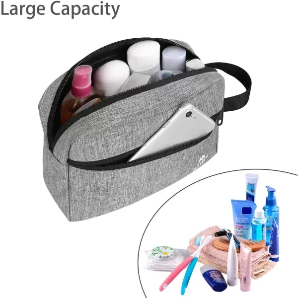 Toiletry Bag for Men 2 Packs Waterproof Dopp Kit Bathroom Shaving Bag for Toiletries Small Accessories Small Cosmetics amp Makeup Organizer for TravelingGrey