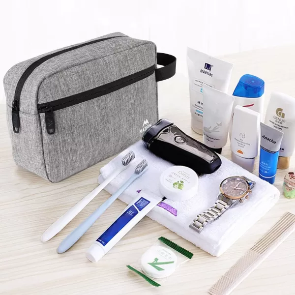 Toiletry Bag for Men 2 Packs Waterproof Dopp Kit Bathroom Shaving Bag for Toiletries Small Accessories Small Cosmetics amp Makeup Organizer for TravelingGrey
