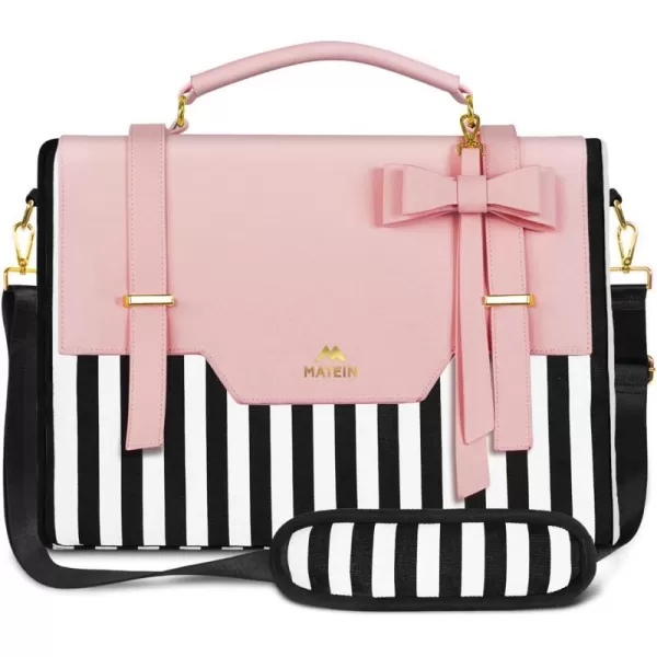 Laptop Bag for Women 156 inch Slim Computer Briefcase Sleeve Case Lightweight Cute Messenger Shoulder Carrying Work Tote Bag with Rfid Pocket Sister Gifts Office Travel College Pink17 inch Pink