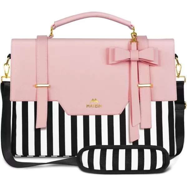 Laptop Bag for Women 156 inch Slim Computer Briefcase Sleeve Case Lightweight Cute Messenger Shoulder Carrying Work Tote Bag with Rfid Pocket Sister Gifts Office Travel College Pink156 inch Pink