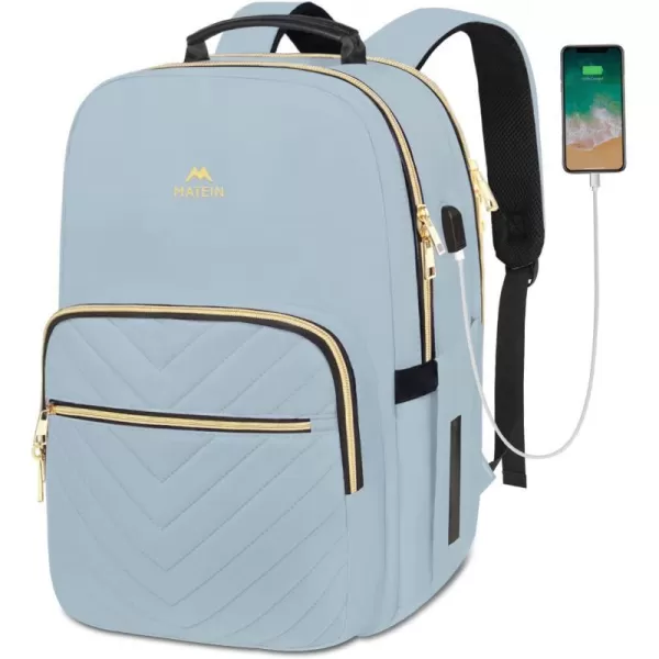 MATEIN Laptop Backpack for Women Anti Theft 156 inch College School Bookbag for Girls with USB Charging Port Water Resistant Stylish Travel Computer Work Backpack with RFID Pocket for Nurse Purple156inch Blue