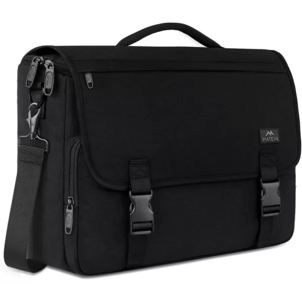 Messenger Bag for Men Women Briefcases Lightweight Mens Laptop 156 inch Water Resistant Crossbody College Satchel Bags Computer Work Office with Shoulder Strap Mens Gift Ideas BlackBlack173inch