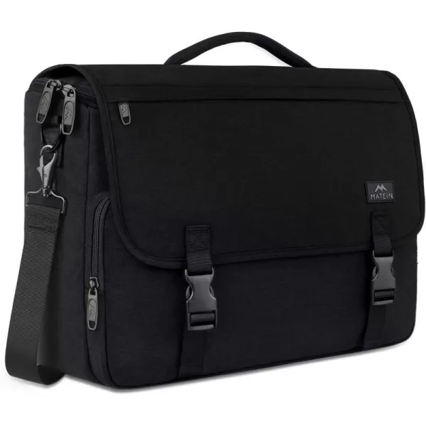 Messenger Bag for Men Women Briefcases Lightweight Mens Laptop 156 inch Water Resistant Crossbody College Satchel Bags Computer Work Office with Shoulder Strap Mens Gift Ideas BlackBlack156inch