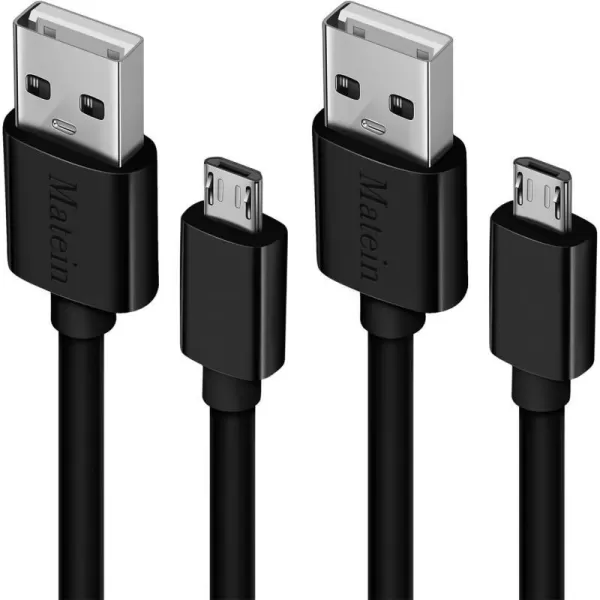 Micro USB Cable 10Ft 2PackExtra Long Fast Charger Cord for Galaxy S7 Edge High Speed Durable USB Charging Cable for Android Phone Samsung J7S6 EdgeS5Note 5LG Stylo 3K30 for PS4CameraBlackBlack