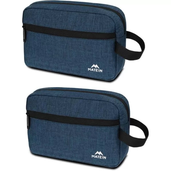 Toiletry Bag for Men 2 Packs Waterproof Dopp Kit Bathroom Shaving Bag for Toiletries Small Accessories Small Cosmetics amp Makeup Organizer for TravelingBlue