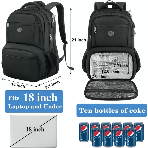 17 Inch Laptop Backpack TSA Large Travel Backpack with Lunch Box AntiTheft Work Business Carry On Backpack with USB Charging Port Water Resistant Durable College Computer Backpack for Men Women18 Inch