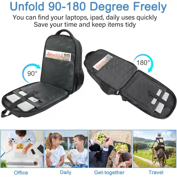 17 Inch Laptop Backpack TSA Large Travel Backpack with Lunch Box AntiTheft Work Business Carry On Backpack with USB Charging Port Water Resistant Durable College Computer Backpack for Men Women17 Inch