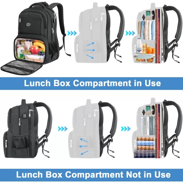 17 Inch Laptop Backpack TSA Large Travel Backpack with Lunch Box AntiTheft Work Business Carry On Backpack with USB Charging Port Water Resistant Durable College Computer Backpack for Men Women17 Inch