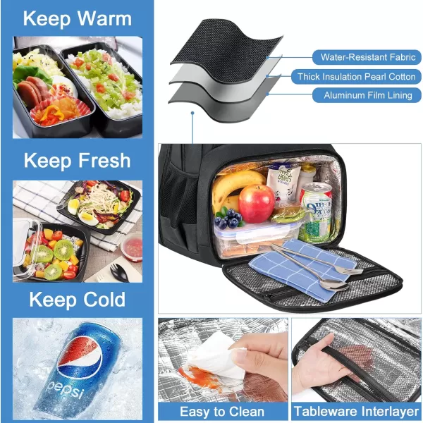 17 Inch Laptop Backpack TSA Large Travel Backpack with Lunch Box AntiTheft Work Business Carry On Backpack with USB Charging Port Water Resistant Durable College Computer Backpack for Men Women18 Inch