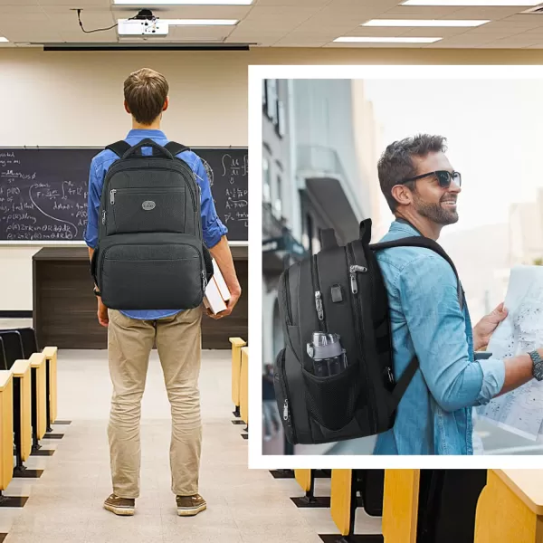 MATEIN 17 Inch Laptop Backpack TSA Large Travel Backpack with Lunch Box AntiTheft Work Business Carry On with USB Port Water Resistant Sturdy College Computer Backpack for Men WomenCharcoal Grey