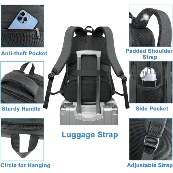 MATEIN 17 Inch Laptop Backpack TSA Large Travel Backpack with Lunch Box AntiTheft Work Business Carry On with USB Port Water Resistant Sturdy College Computer Backpack for Men WomenCharcoal Grey