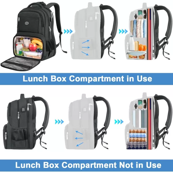MATEIN 17 Inch Laptop Backpack TSA Large Travel Backpack with Lunch Box AntiTheft Work Business Carry On with USB Port Water Resistant Sturdy College Computer Backpack for Men WomenCharcoal Grey