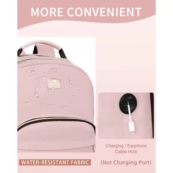 MATEIN 17 Inch Laptop Backpack for Women Pink Travel Backpack Personal Item Size TSA Approved with Luggage Strap and USB Charging Hole Water Resistant Extra Large Computer Bag for Nurse Work