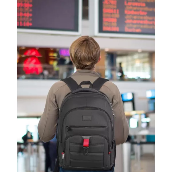 MATEIN Anti Theft Travel Backpack for Men 17 Inch Laptop Backpack with USB Charging Port ampamp Lock Large TSA Water Resistant Lockable Lightweight Daypack College Business Work Computer Bag Gifts Black