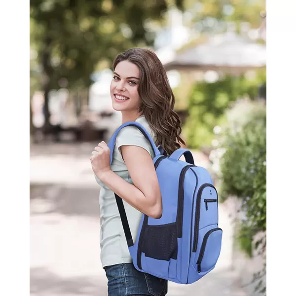 MATEIN Blue Backpack Anti Theft TSA 17 Inch Laptop Backpack with Waterproof Wet ampamp Dry Bag Large Water Resistant Sturdy College Lightweight Travel Daypack Nurse Work Computer Backpack for Women Men