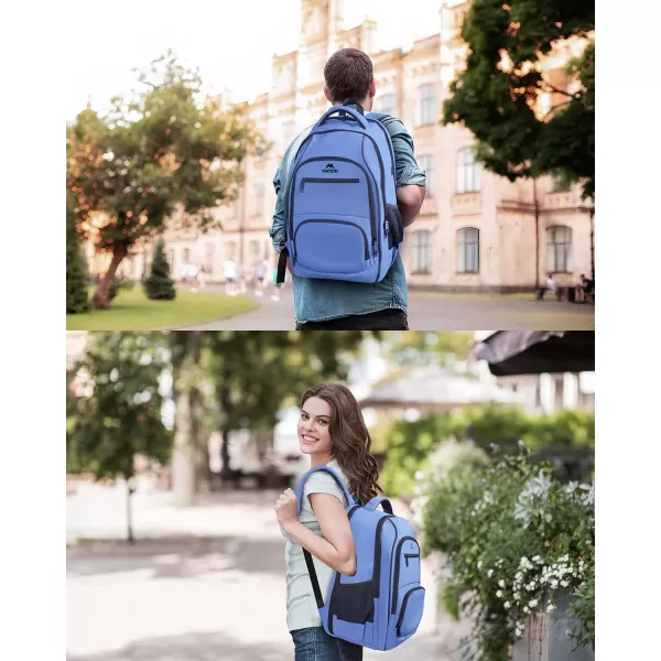 MATEIN Blue Backpack Anti Theft TSA 17 Inch Laptop Backpack with Waterproof Wet ampamp Dry Bag Large Water Resistant Sturdy College Lightweight Travel Daypack Nurse Work Computer Backpack for Women Men