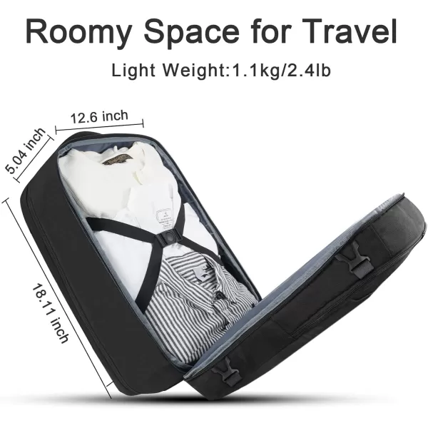 MATEIN Carry On Backpack for Airplanes 40L Underseat Travel Backpack Personal item Bag with USB Charging Port ampamp Shoe Pouch TSA 17 inch Backpack for Men Flight Approved Work Casual DaypackBlack