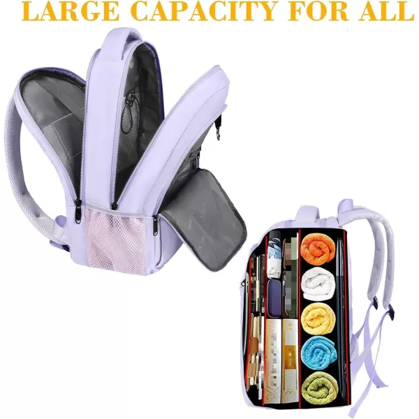 MATEIN Large College Backpack Sturdy Computer Backpack with USB Charging Port Fits 17 inch Notebook Carryon Luggage Travel Laptop Bag for Business Men and Women Christmas New Year Gift BlueLavender Purple