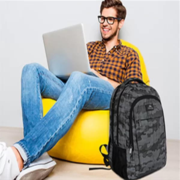 MATEIN Large College Backpack Sturdy Computer Backpack with USB Charging Port Fits 17 inch Notebook Carryon Luggage Travel Laptop Bag for Business Men and Women Christmas New Year Gift BlueCamo Grey