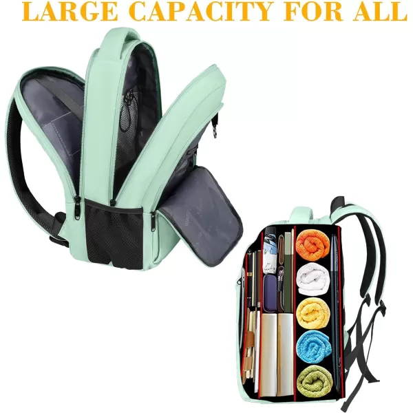 MATEIN Large College Backpack Sturdy Computer Backpack with USB Charging Port Fits 17 inch Notebook Carryon Luggage Travel Laptop Bag for Business Men and Women Christmas New Year Gift BlueMint Green