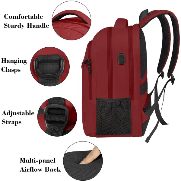 MATEIN Large College Backpack Sturdy Computer Backpack with USB Charging Port Fits 17 inch Notebook Carryon Luggage Travel Laptop Bag for Business Men and Women Christmas New Year Gift BlueViva Magenta