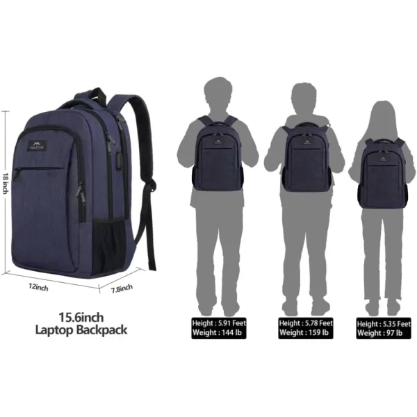 MATEIN Large College Backpack Sturdy Computer Backpack with USB Charging Port Fits 17 inch Notebook Carryon Luggage Travel Laptop Bag for Business Men and Women Christmas New Year Gift BlueBlue