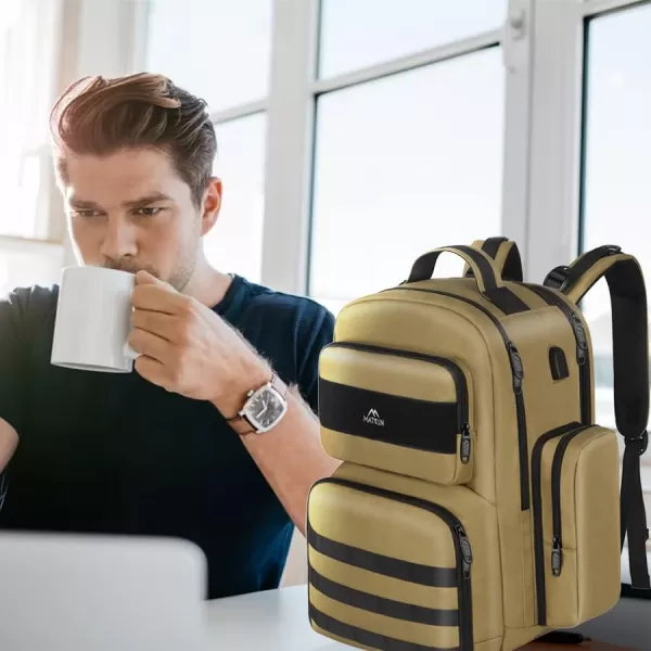MATEIN Lunch Backpack for Men 156 Inch Travel Laptop Backpack Insulated Cooler Bag Lunch box Rucksack with USB Charging Port Extra Large Water Resistant College Work Computer Daypack Gifts for MenBrown