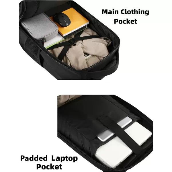 MATEIN Rolling Backpack 17 inch Water Resistant Wheeled Laptop Backpack Carry on Luggage Business Bag Overnight College Computer Backpack Trolley Suitcase for Men Women Adults to Travel BlackBlack